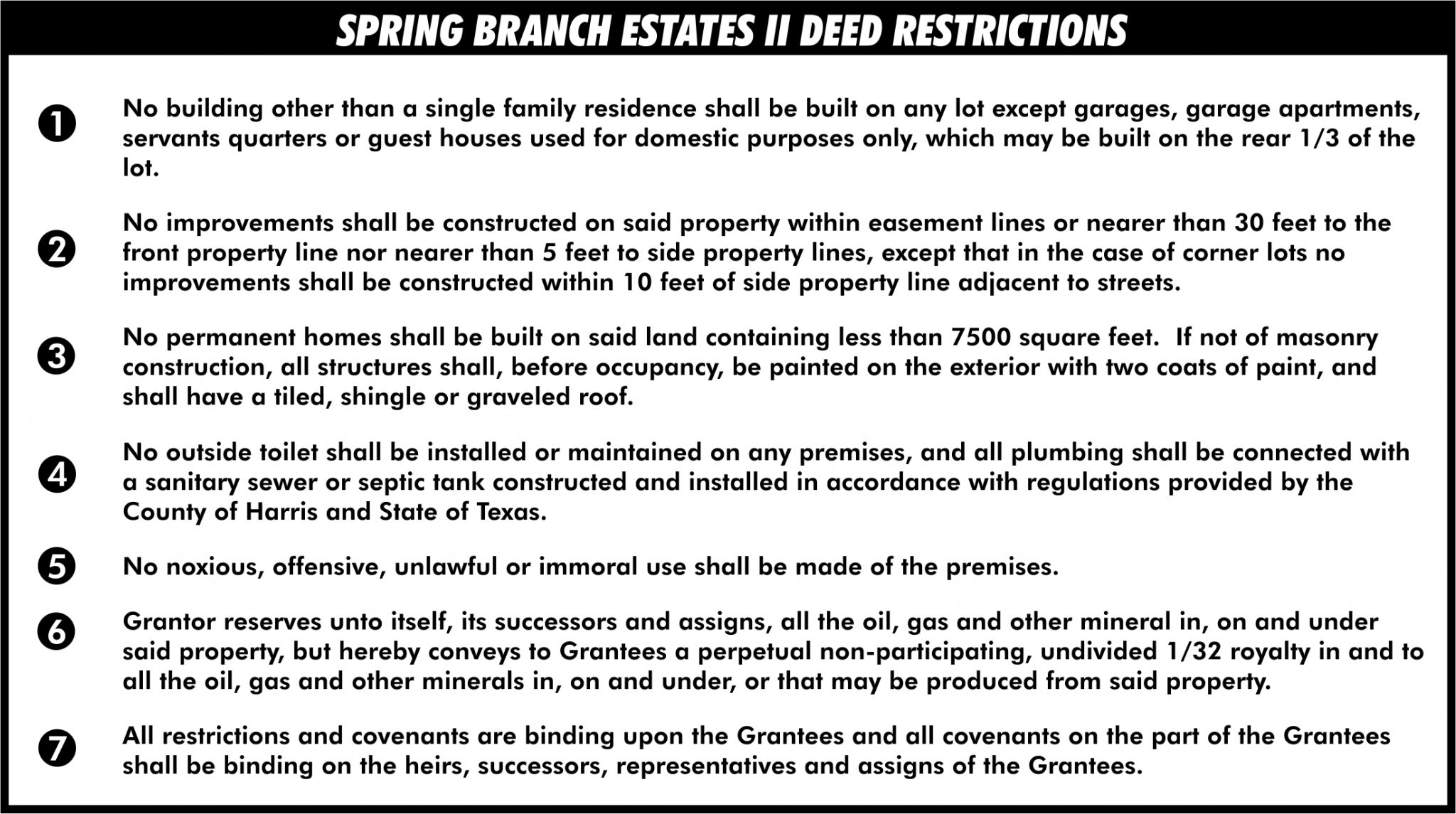 Deed Restrictions SBEII